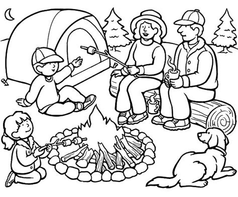 Camping coloring pages