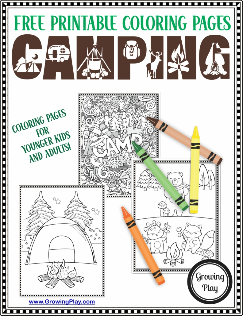 Free camping coloring pages