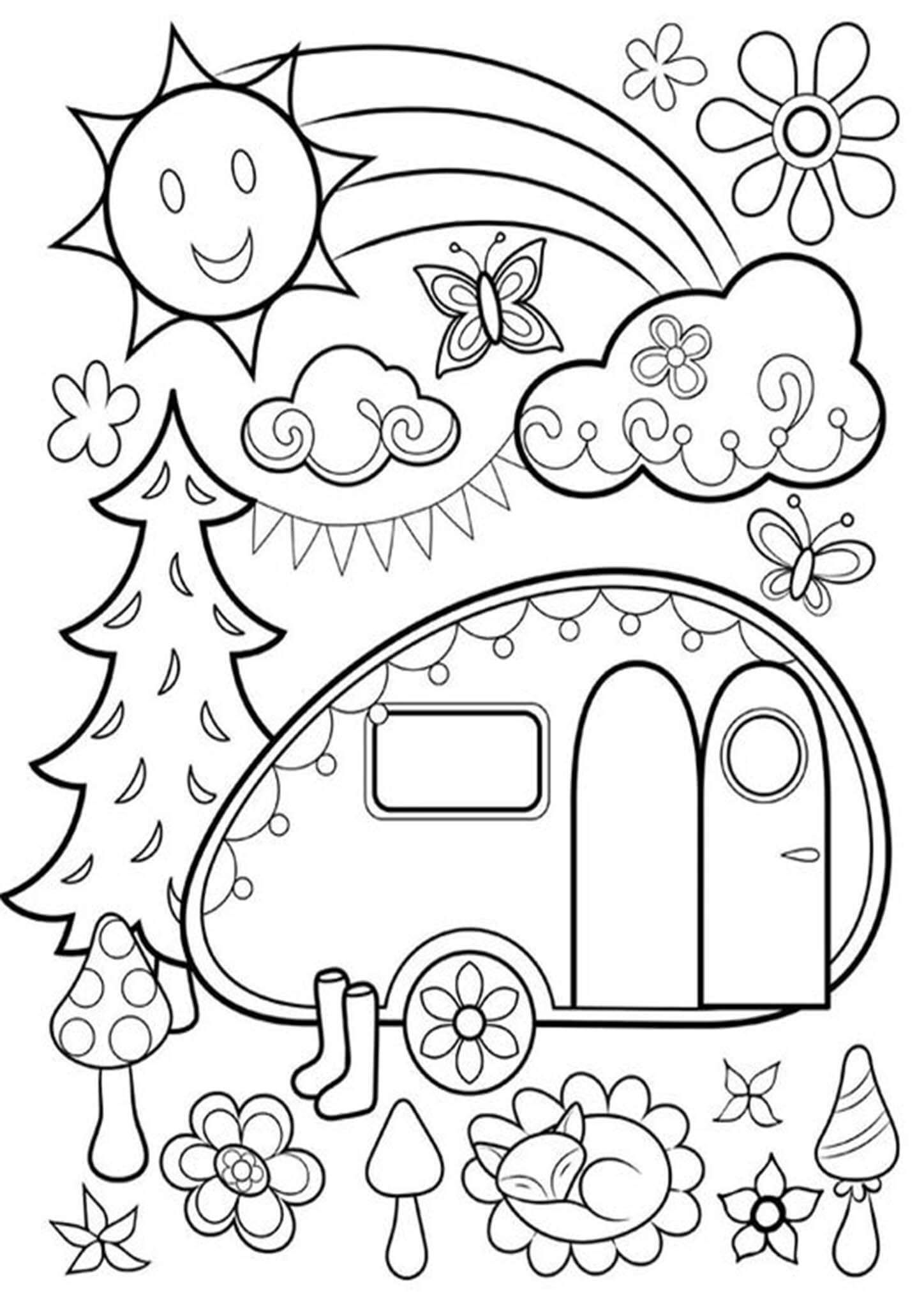 Free easy to print camping coloring pages camping coloring pages free coloring pages free adult coloring pages