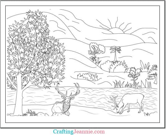 Camping coloring pages free printable