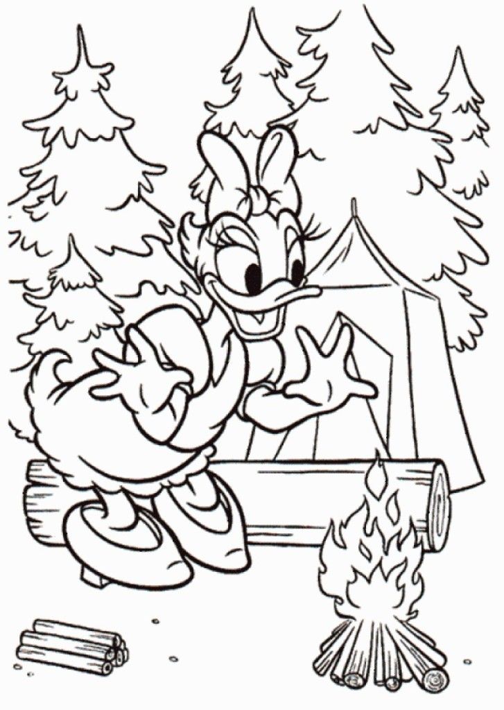 Camping coloring pages