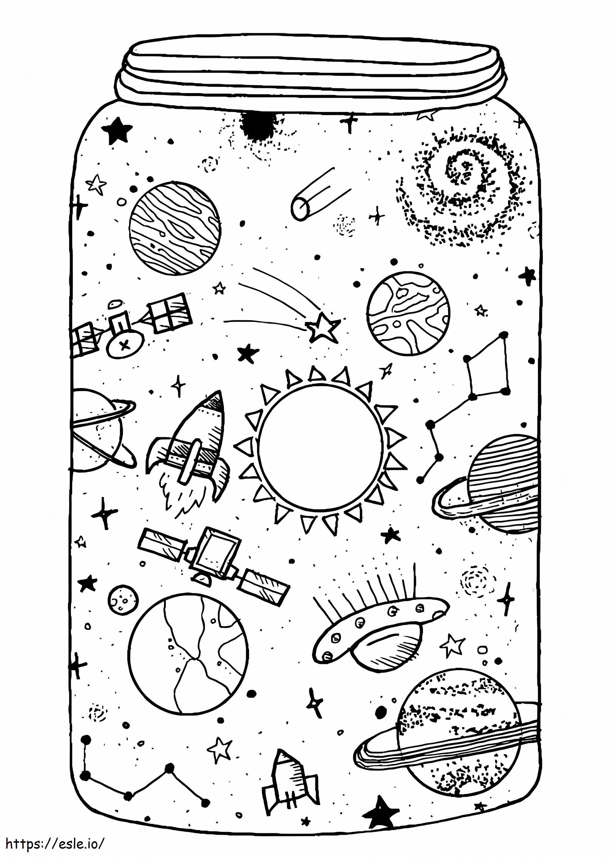 Aesthetics space in the bank coloring page