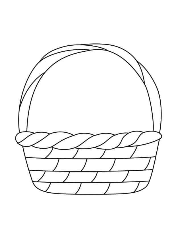 Empty basket coloring page