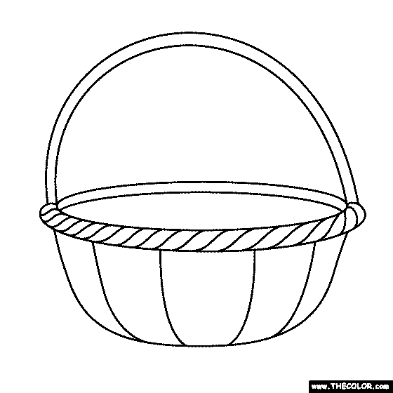 Straw basket coloring page