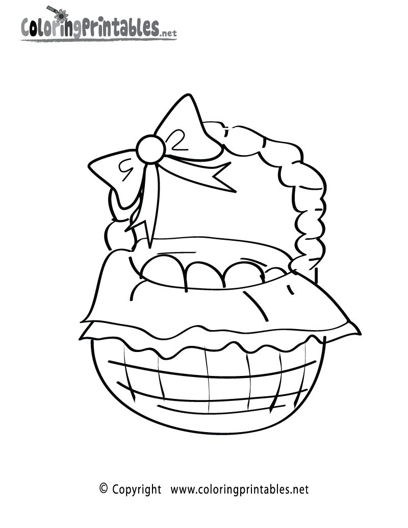 Easter basket coloring page