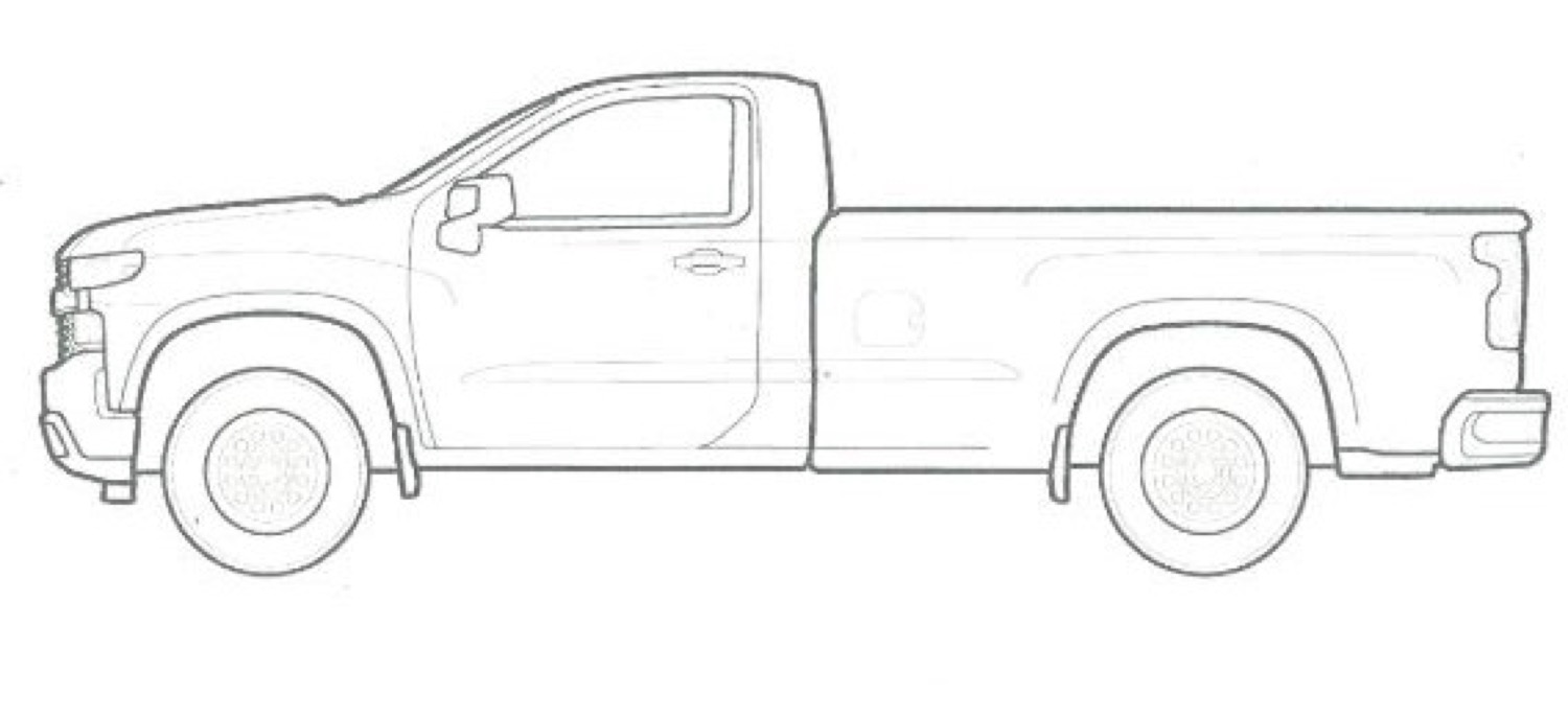 Silverado reg cab coloring page gm authority