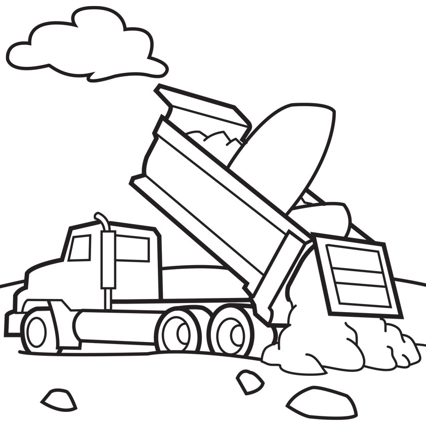 Free printable dump truck coloring pages for kids