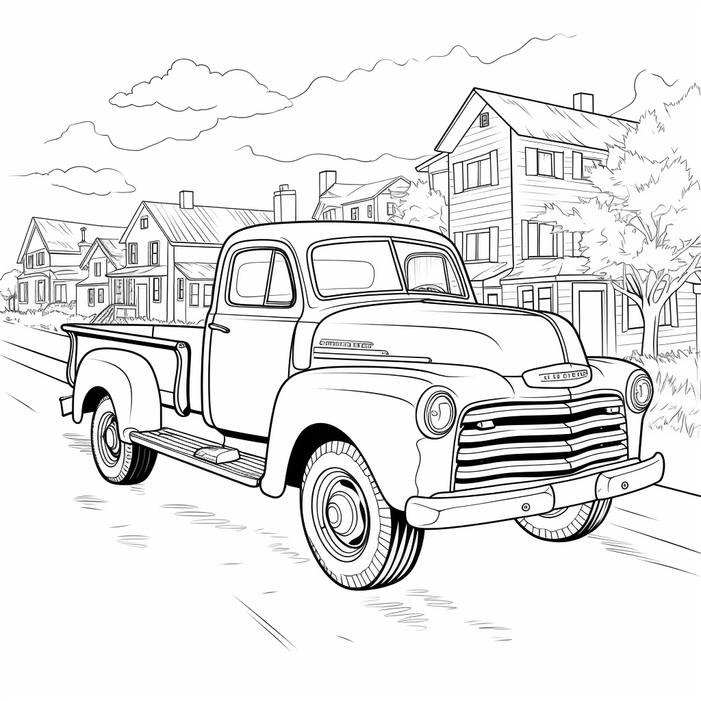 Old truck coloring pages