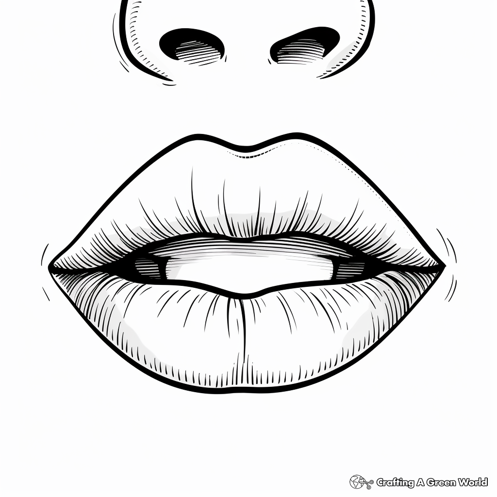 Lips coloring pages