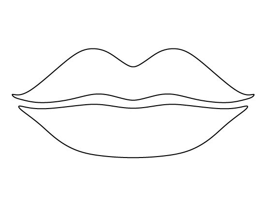 Printable lips template string art patterns lip stencil stencils printables