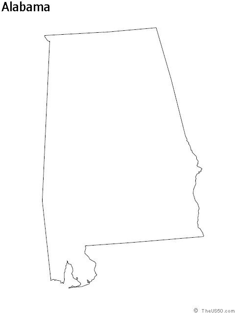 Alabama outline map outline map of alabama whatsanswer state outline map outline alabama