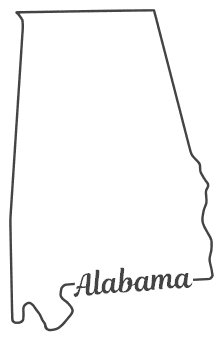 Alabama â map outline printable state shape stencil pattern â diy projects patterns monograms designs templates