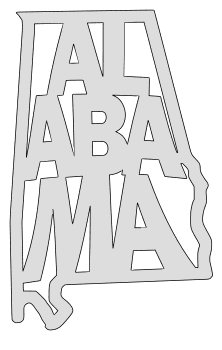 Alabama â map outline printable state shape stencil pattern â diy projects patterns monograms designs templates