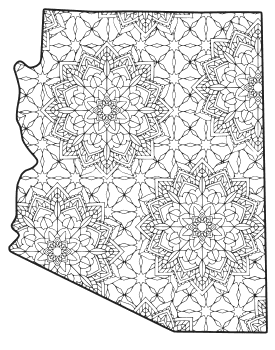 Arizona â map outline printable state shape stencil pattern â diy projects patterns monograms designs templates