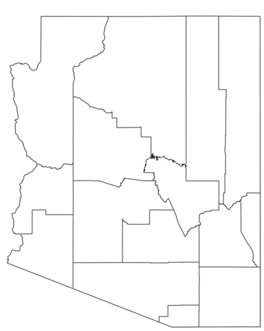 Outline map of arizona with counties coloring page free printable coloring pages