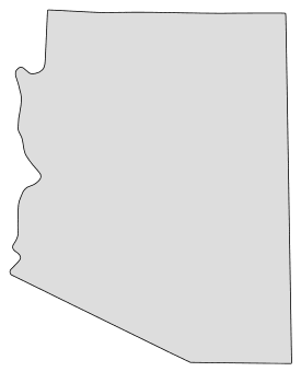 Arizona â map outline printable state shape stencil pattern â diy projects patterns monograms designs templates