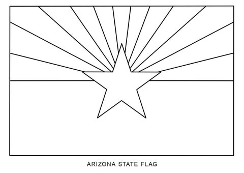 Flag of arizona coloring page free printable coloring pages