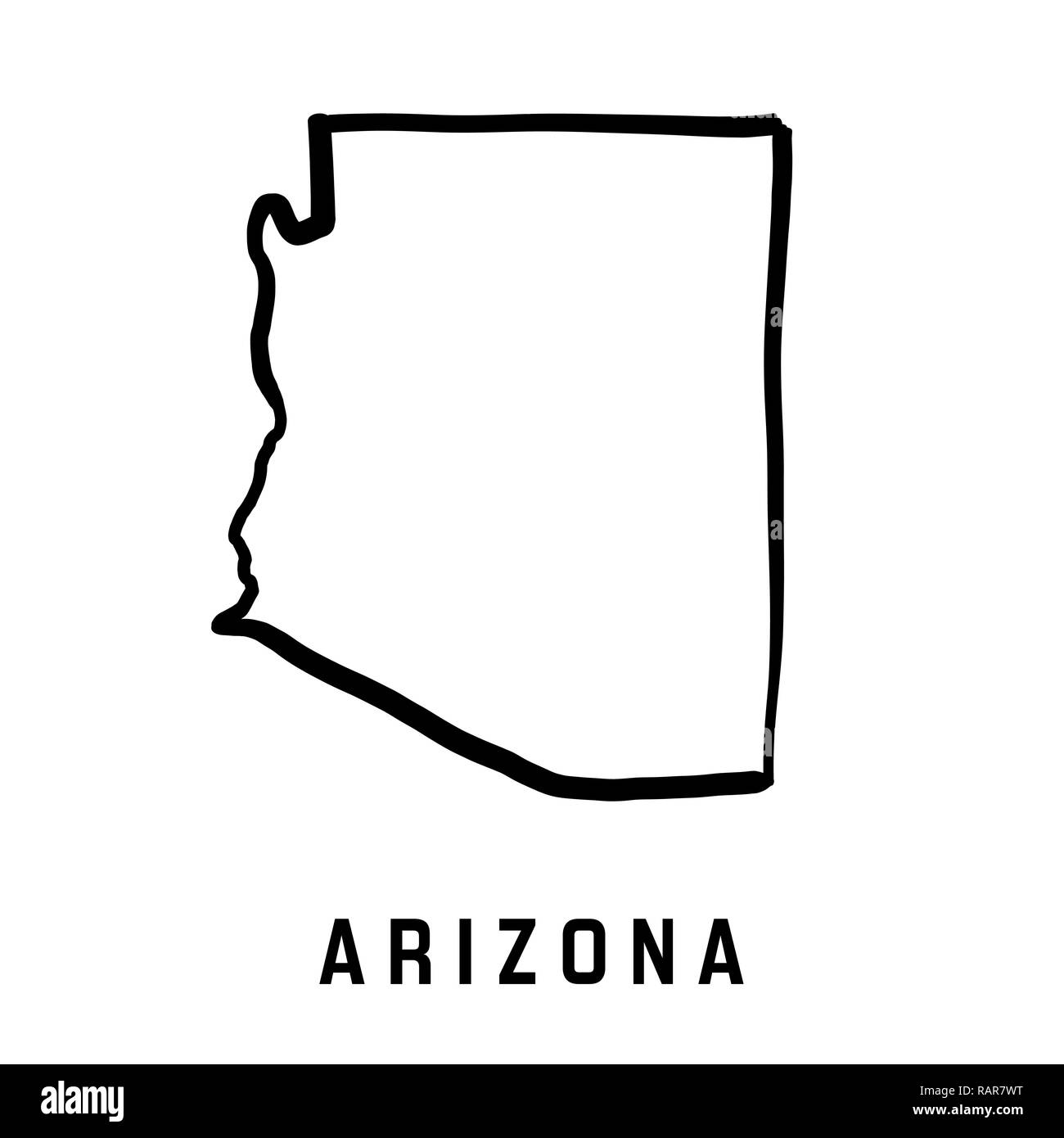 Arizona state map outline