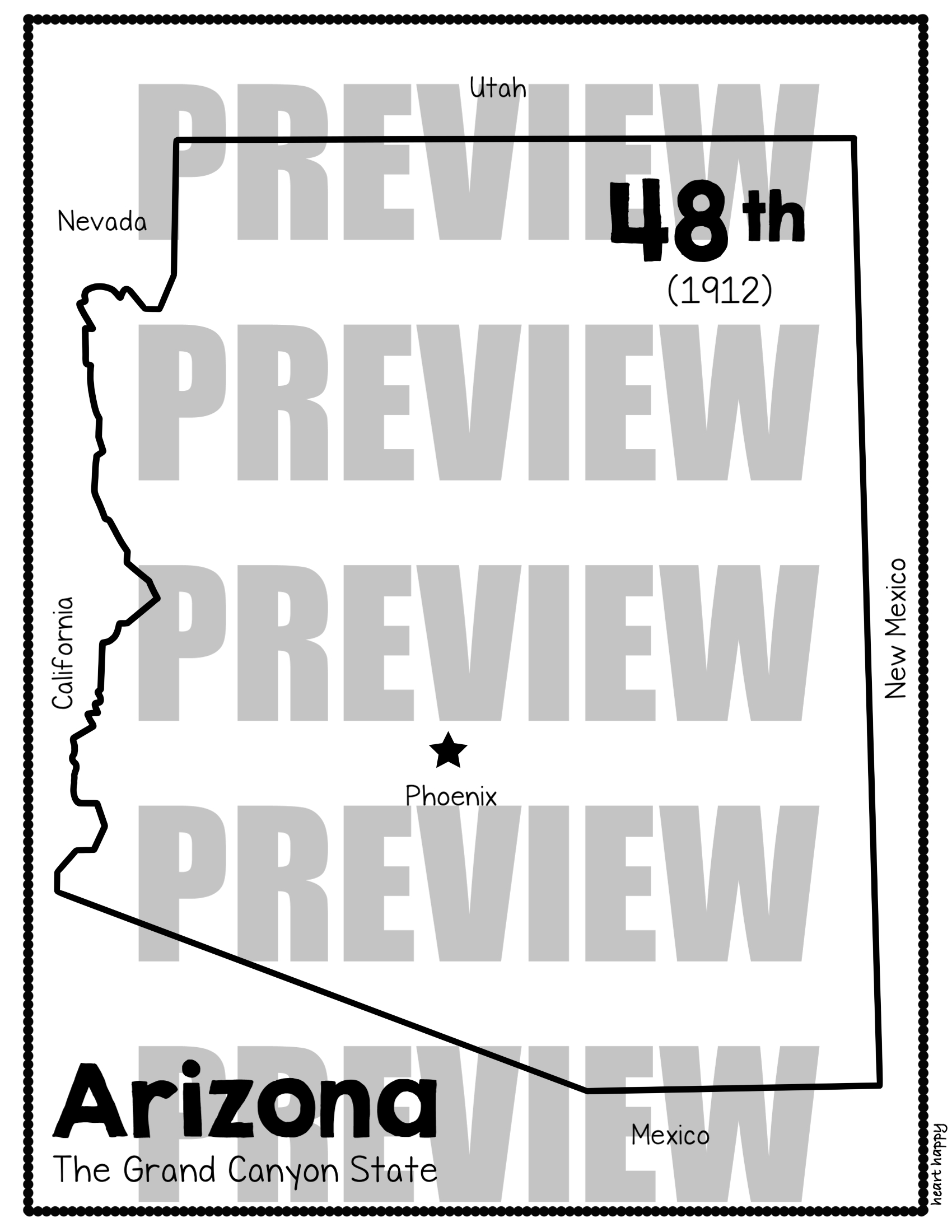 Arizona state flag craft arizona state symbols made by teachers