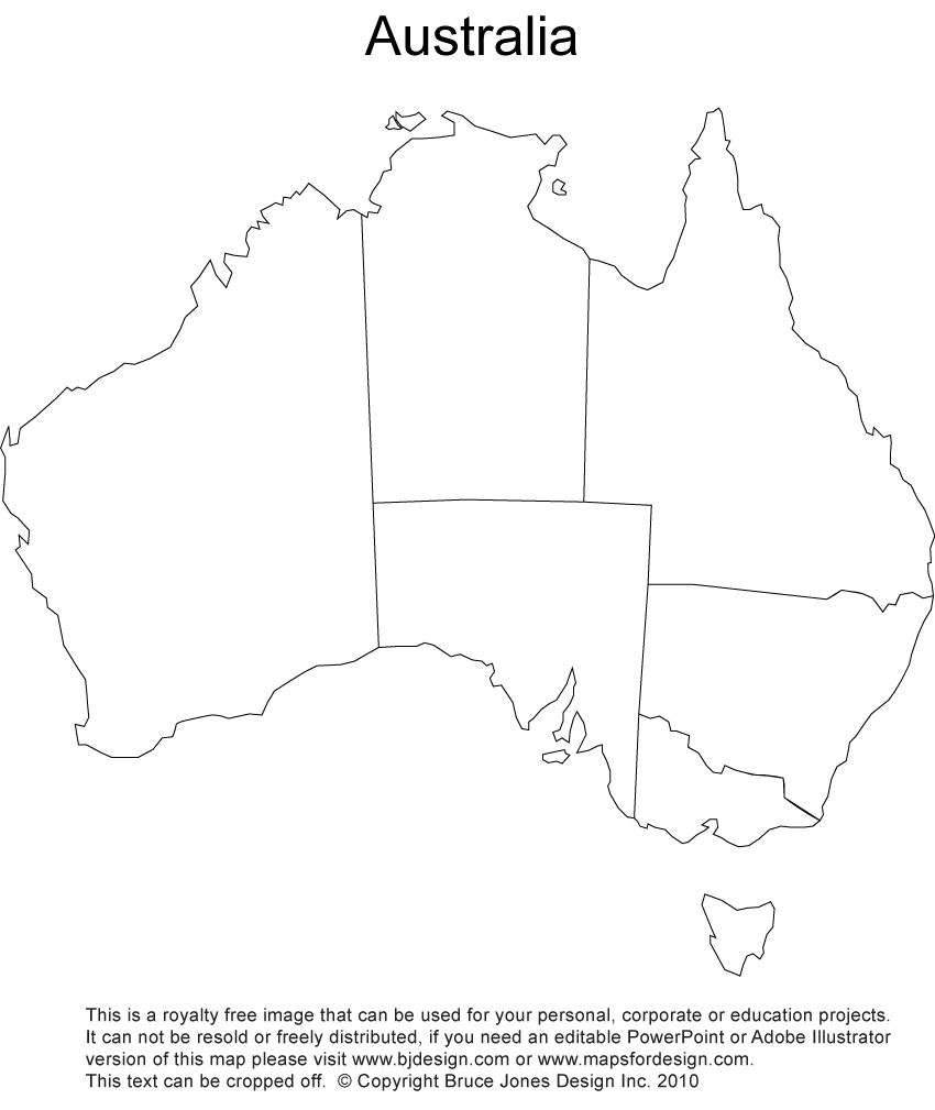 Australia printable blank maps outline maps â royalty free