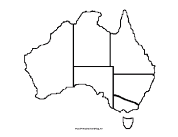 Australia blank map