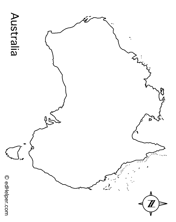 Australia outline map