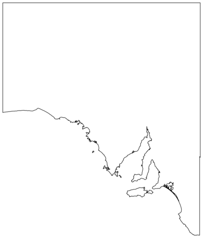 Outline map of south australia coloring page free printable coloring pages