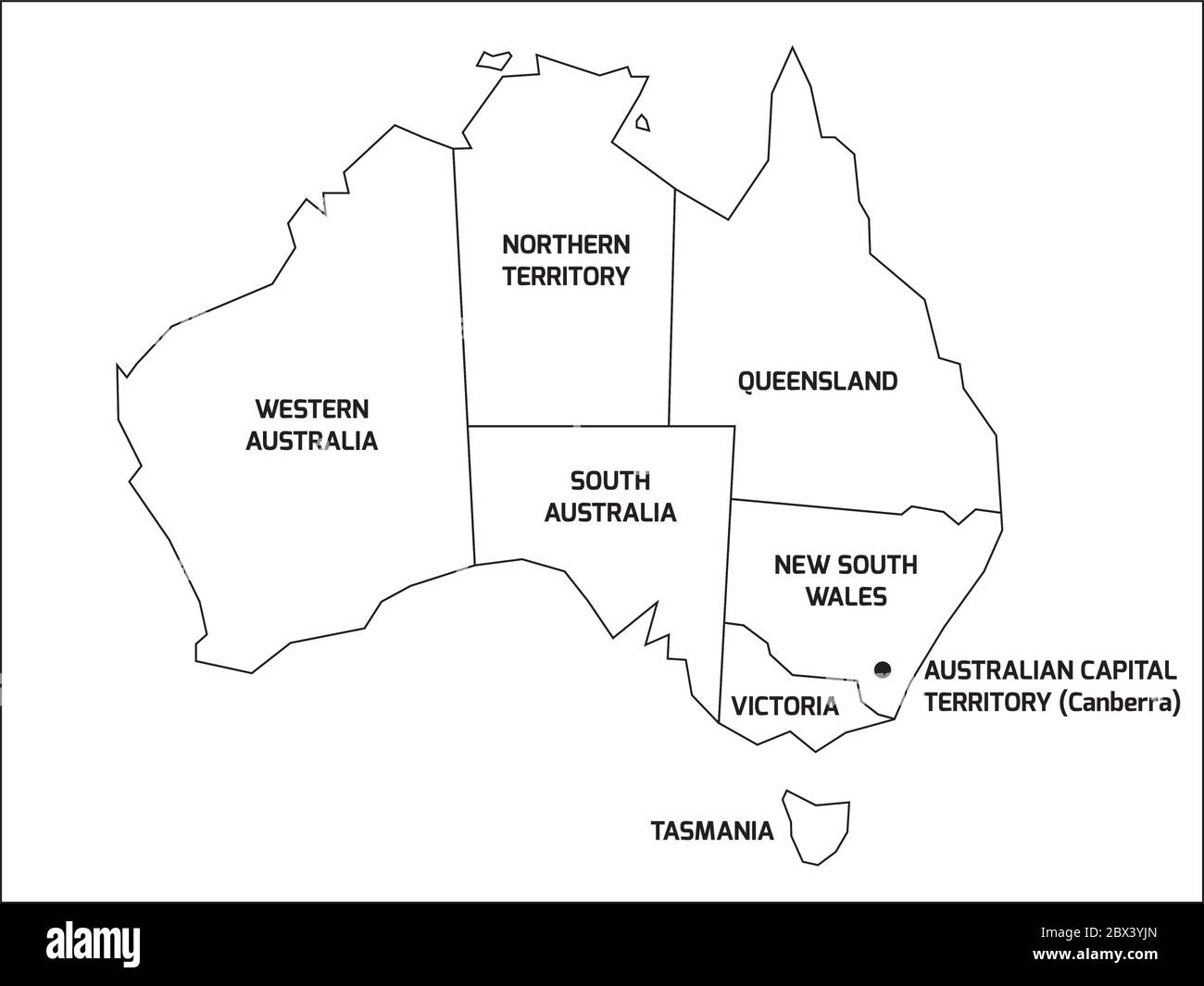 Australia map states hi