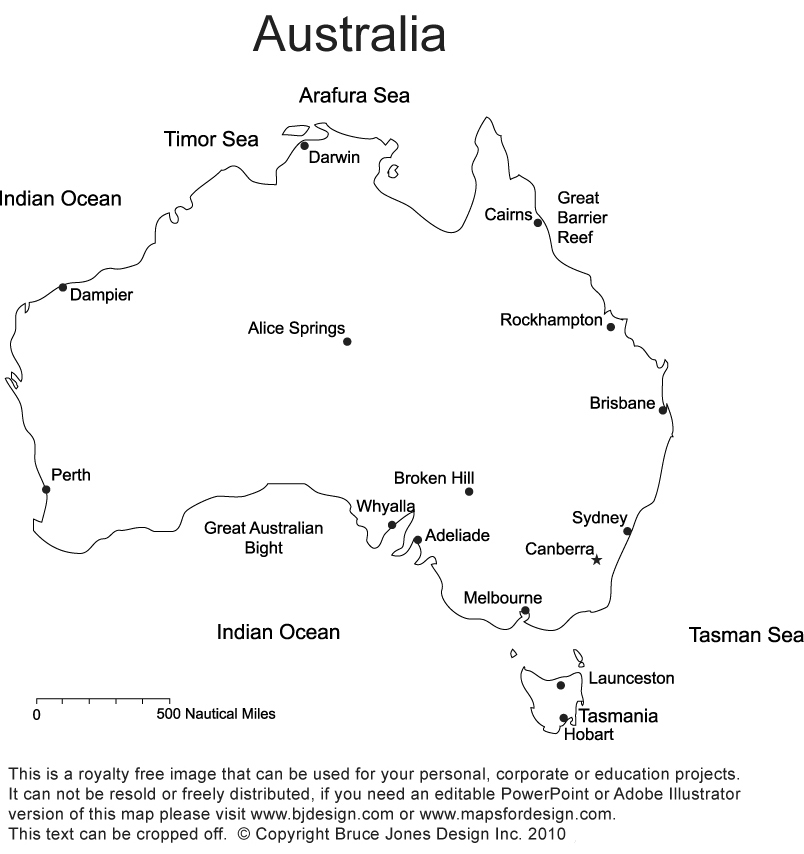 Australia printable blank maps outline maps â royalty free