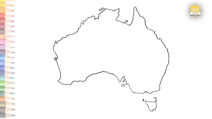 How to draw australia map outline map drawing