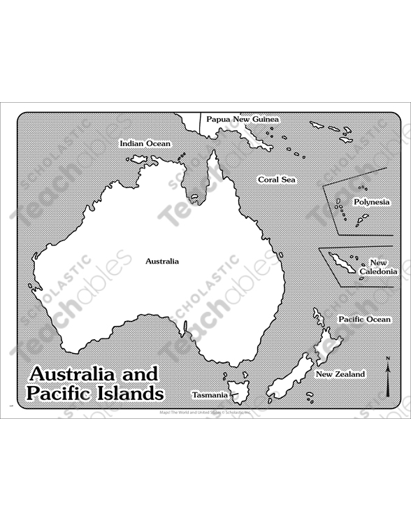 Maps of australia and pacific islands printable maps