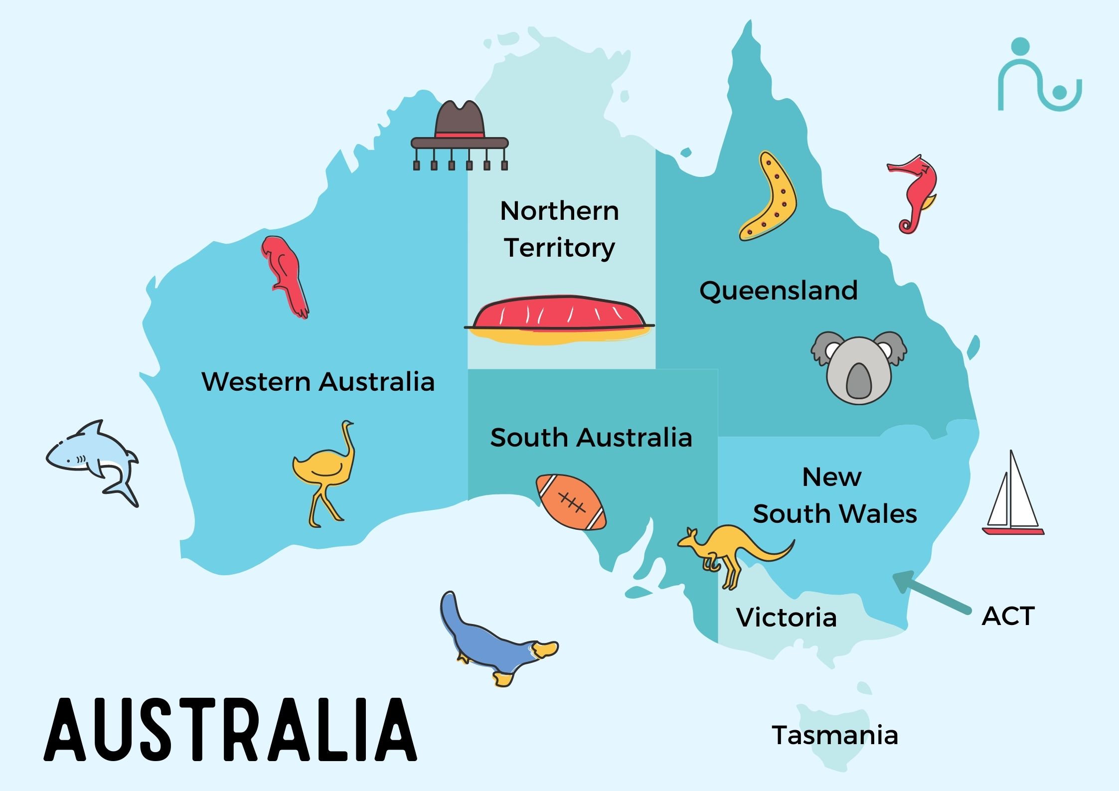 Map of stralia for kids free printable facts and activities