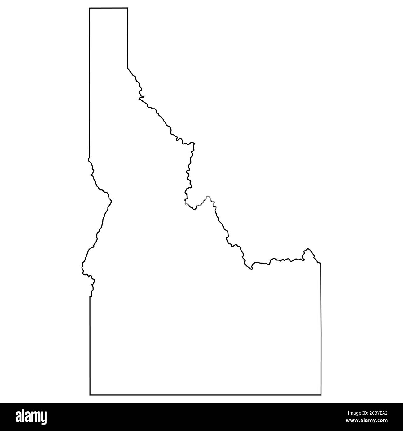 Map of idaho black and white stock photos images