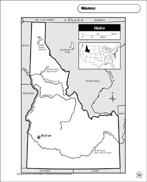 Map of idaho printable maps