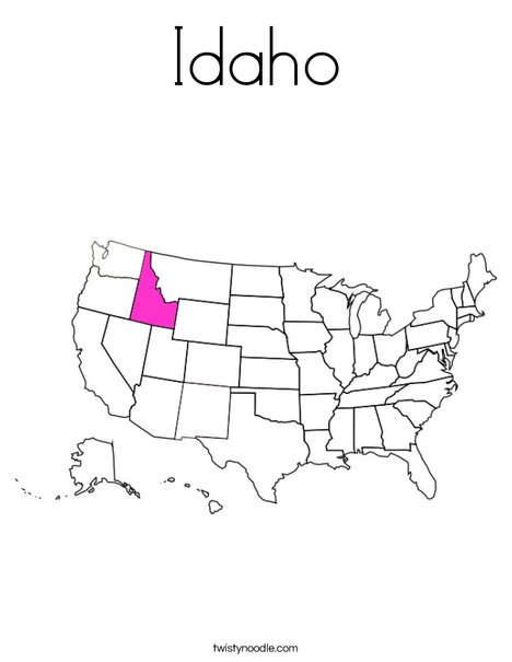 Idaho coloring page