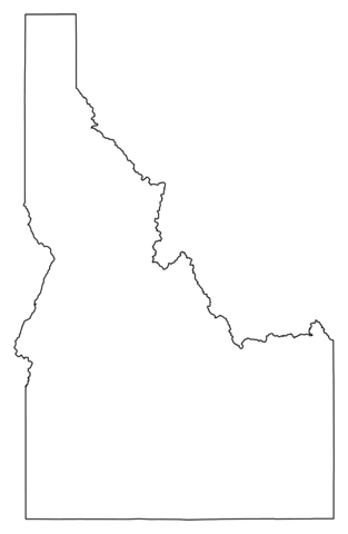 Outline map of idaho coloring page free printable coloring pages