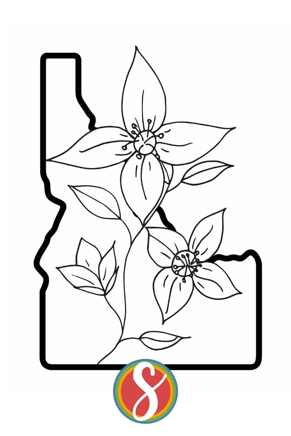 Free idaho coloring pages â stevie doodles