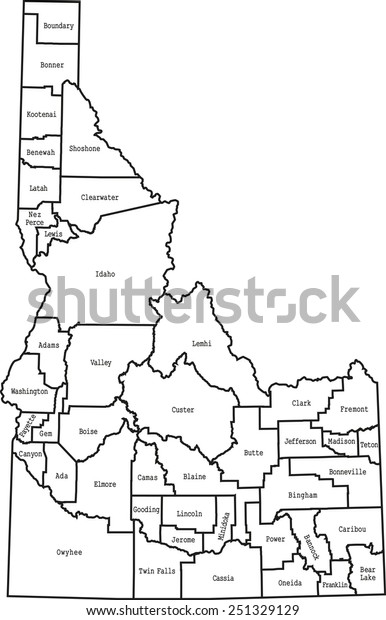 Idaho county map photos and images pictures