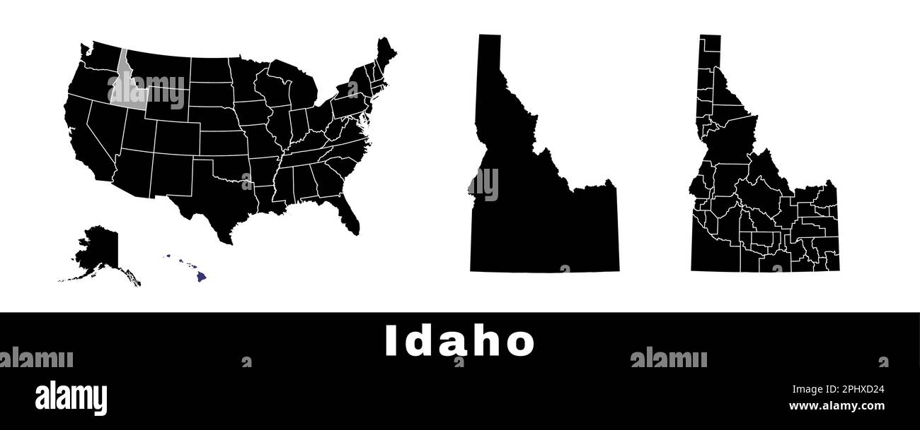 Map of idaho state hi