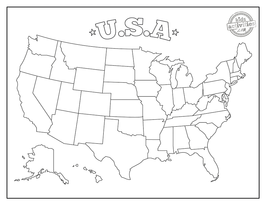 Blank united states map coloring pages you can print kids activities blog