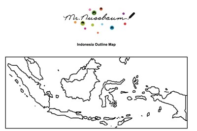 India printable outline map