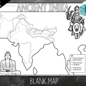 Ancient india map activity print and digital