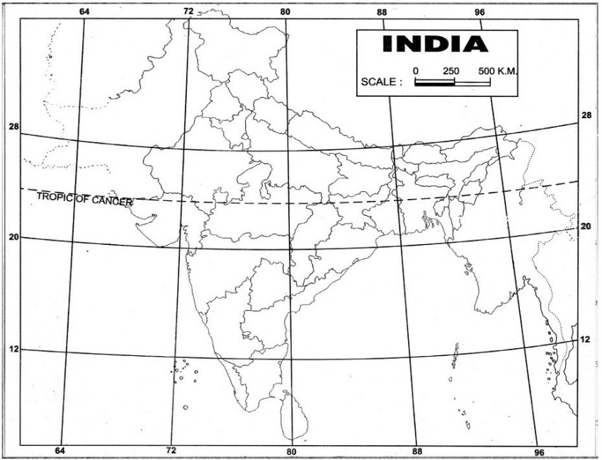 Craftwaft outline political map of india blank a gsm project paper