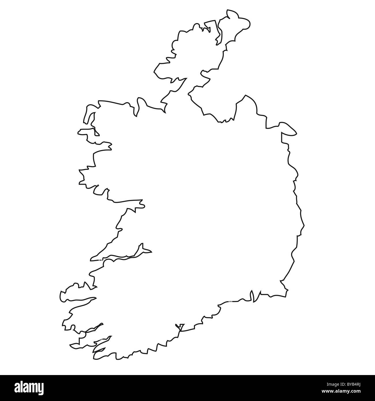 Ireland map outline hi