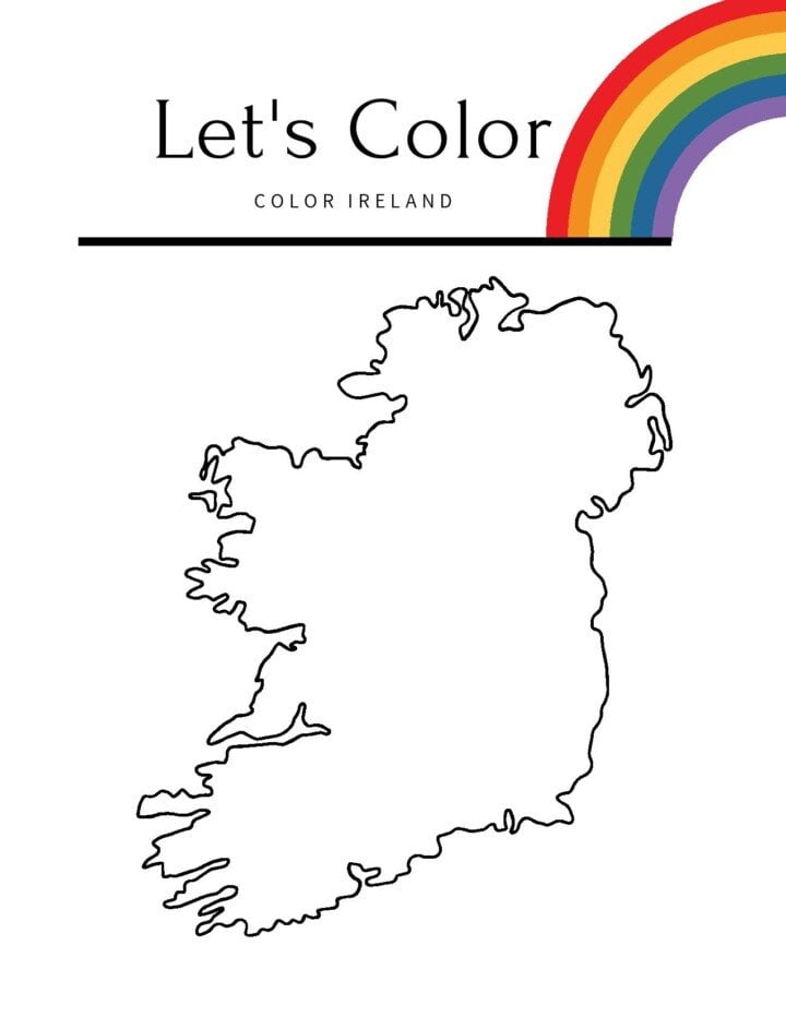 Rainbow irish themed preschool worksheets