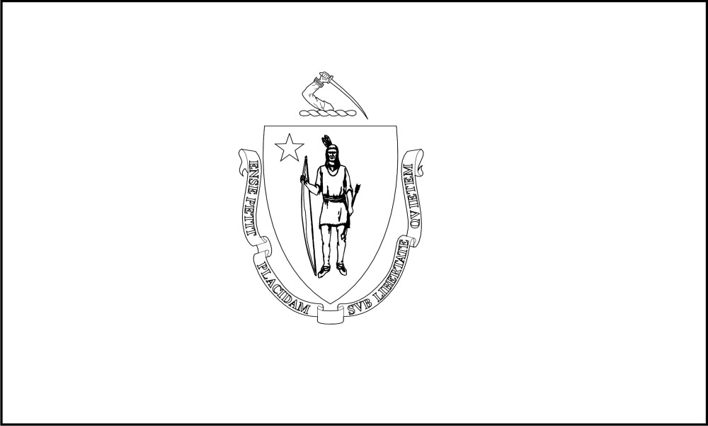 Free printable massachusetts state flag color book pages x