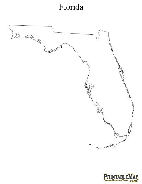 Printable map of florida