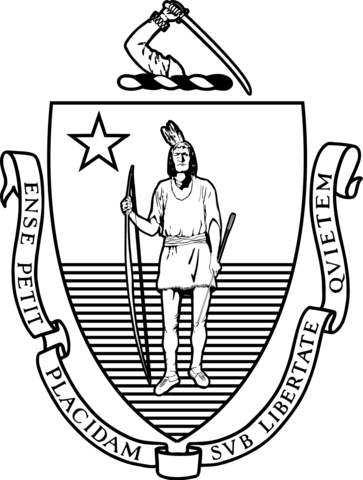 Coat of arms of massachusetts coloring page free printable coloring pages