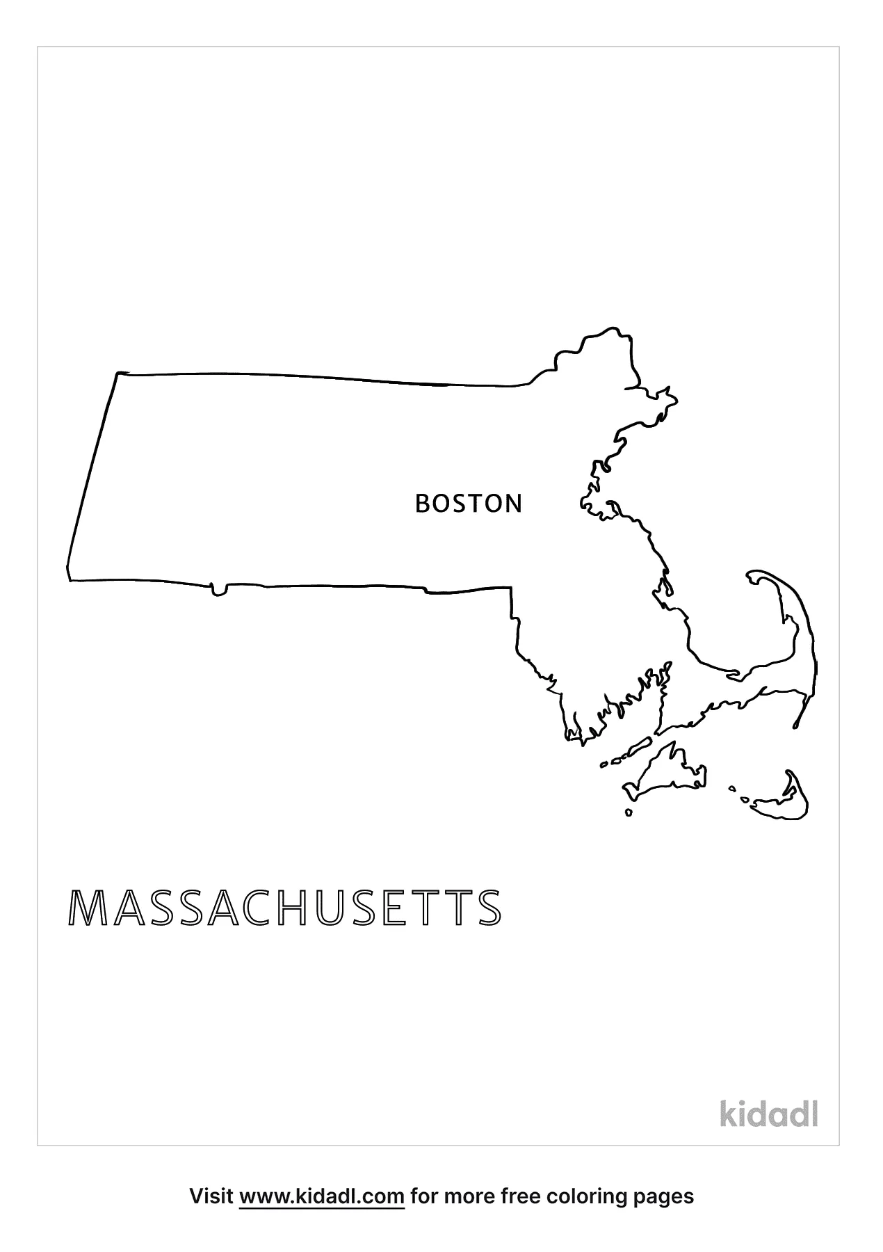 Free massachusetts coloring page coloring page printables