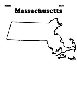 Massachusetts map blank by northeast education tpt